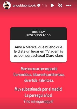 Ángel de Brito sobre Marixa Balli