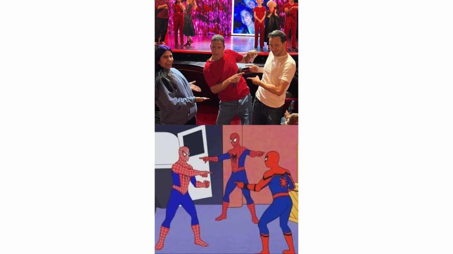 El gesto viral de Nicolás Vázquez en el teatro con una fanática y un hombre muy parecido a él