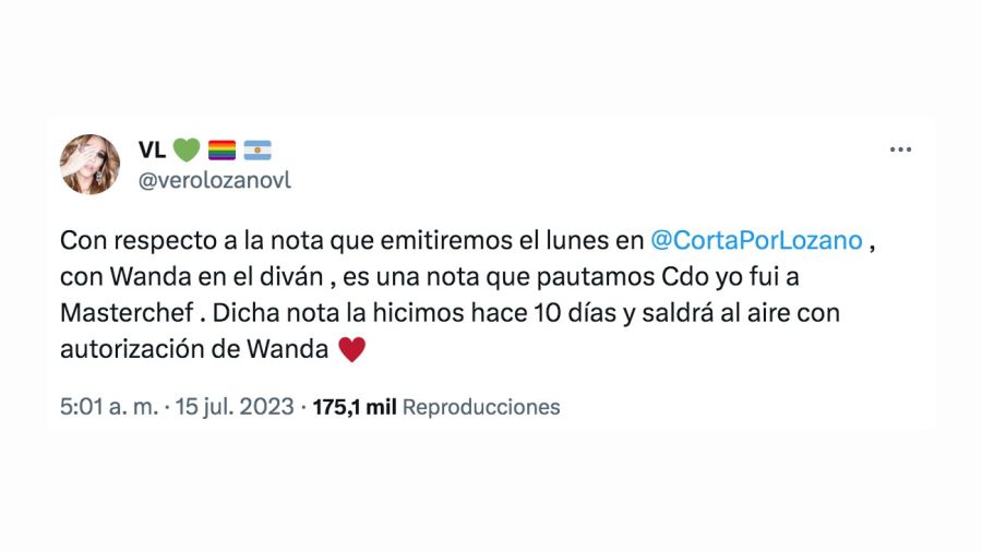 Verónica Lozano habló de la entrevista que le hizo a Wanda Nara: 