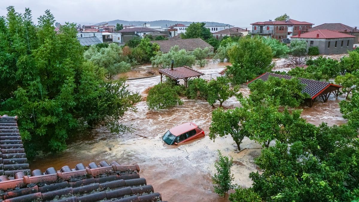 Grecia registra lluvias torrenciales especialmente en la zona de Magnesia Foto AFP