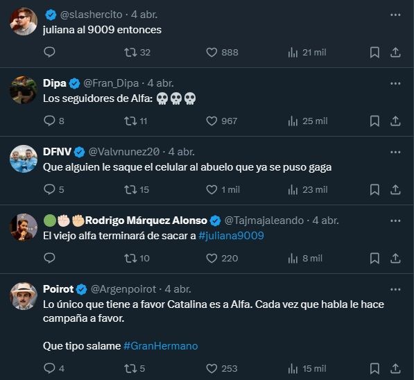 Los fanáticos en contra de Alfa por Catalina 