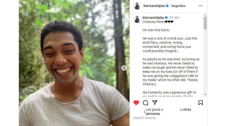 Kiernan Shipka dolor muerte Chance Perdomo