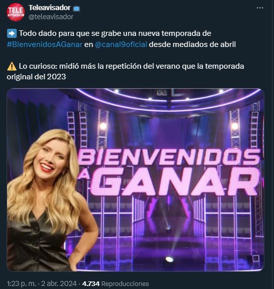 Anuncian la posible vuelta de Bienvenidos a Ganar