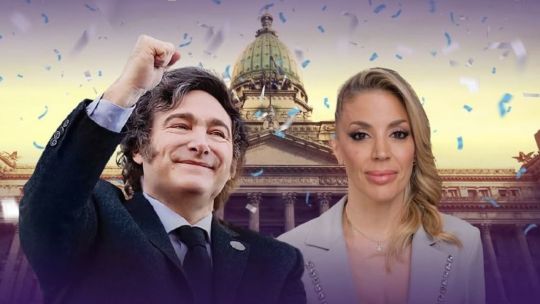 Javier Milei y Virginia Gallardo